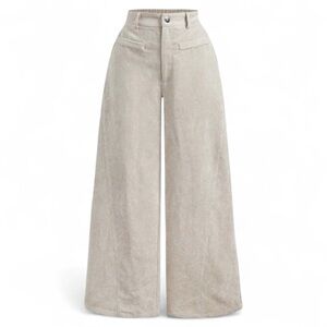 Women's Vintage mCorduroy Trousers Simple Wide Leg Trousers for in Khaki. Large